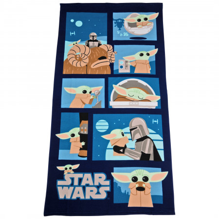 Star Wars The Mandalorian and The Child Grogu 27x54" Beach Towel